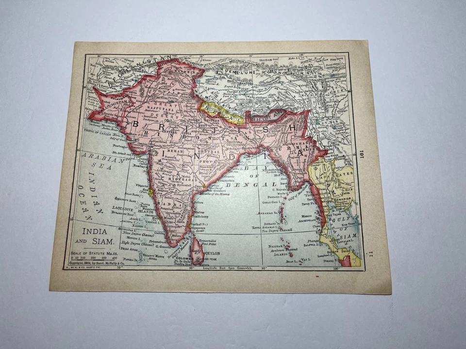 Mapas de INDIA, GRAN OFERTA, 5-100+ años de antigüedad, VER FOTOS y DESCRIPCIÓN Foto 2 de 4