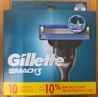 Gillette Mach 3 Refill  Cartridges 10 Count Factory Sealed