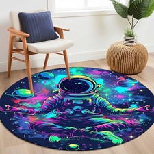 Large Round Space-Themed Suitable for Bedroom, Living Room, Office - Jumbo Size