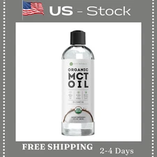 MCT Oil for Coffee. Pure Coconut MCT C8 and C10 Oil (8Oz, Organic, Unflavored)