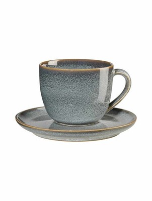 ASA Selection saisons Cappuccinotasse mit Unterteller, Denim