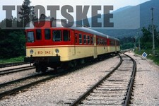 35mm Slide CFR Romania Railways Diesel Railcar 813 042 1990 Orig Romanian