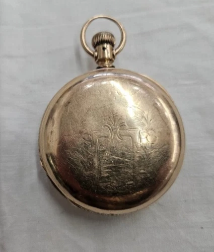 Antique Elgin Full Hunter Yellow Gold Pocket Watch Not Running