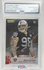 2019 Panini Instant Maxx Crosby Rookie Card 1/68 PSA Authentic Auto-Rare Pop 1. rookie card picture