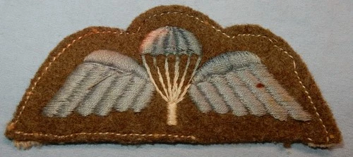 WW2 UNIFORM WORN PARACHUTE REGIMENT JUMP WING MILITARY BADGE PATCH GENUINE