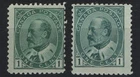 Canada #89 1c x 2 MNH OG  shades  King Edward VII  1903
