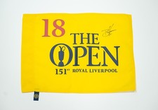 Bryan Harman Hand Signed Open Golf Flag | 151st Royal Liverpool AFTAL COA
