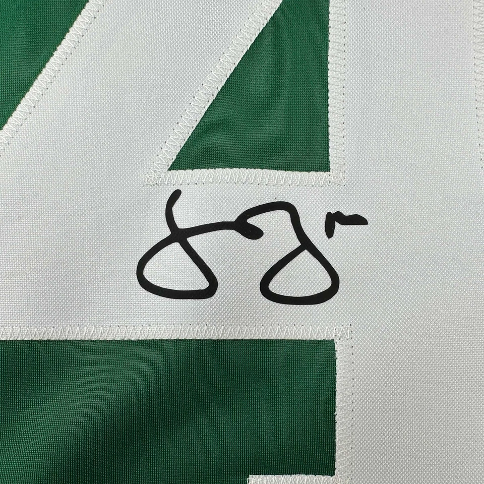 Camiseta masculina reimpressão verde fac-símile autografada Jamie Benn Dallas tamanho GG - Imagem 2 de 4