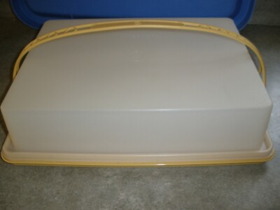 Tupperware 622, 623, 624 Cake Taker Carrier Harvest Gold 11