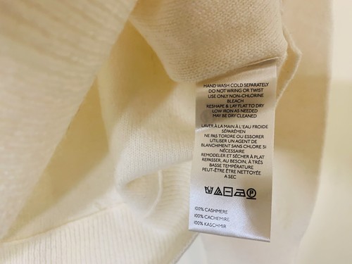Free People mock neck pullover cashmere sweater cream NWOT size XS - Picture 10 of 10