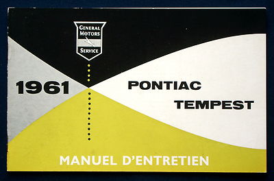 Owner's Manual Manuel 1961 Pontiac Tempest (F)