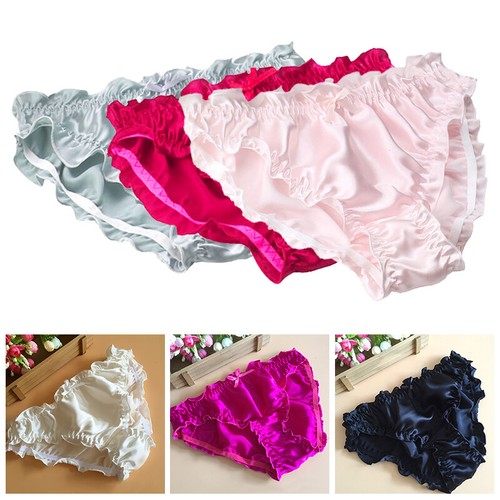 1Pcs Shiny Satin Silky Knickers Sexy Briefs Women Underwear Panties Seamless