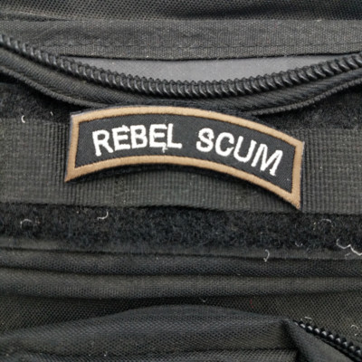 REBEL SCUM JEDI ROCKER TAB US ARMY MILITRAY TACTICAL HOOK PATCH ELBOW ...