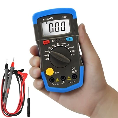Appareil de mesure de capacité numérique 200pF-20mF testeur de condensateur multimètre portable - Photo 1/4