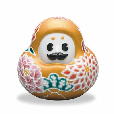 Kutani ware porcelain Hyakuman-san Japanese Ishikawa mascot White mori Flower 