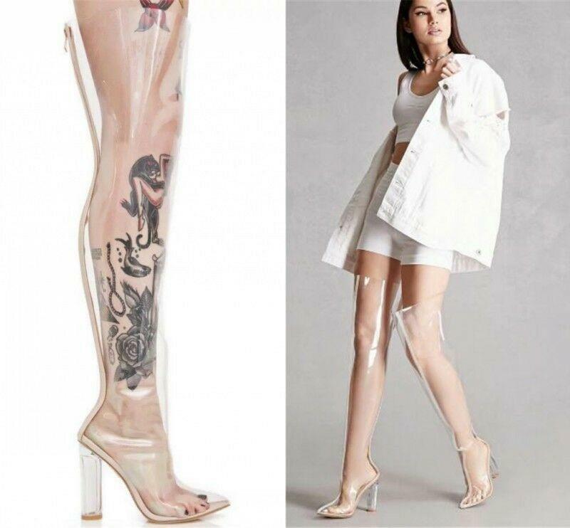 yeezy transparent pvc tubular boots