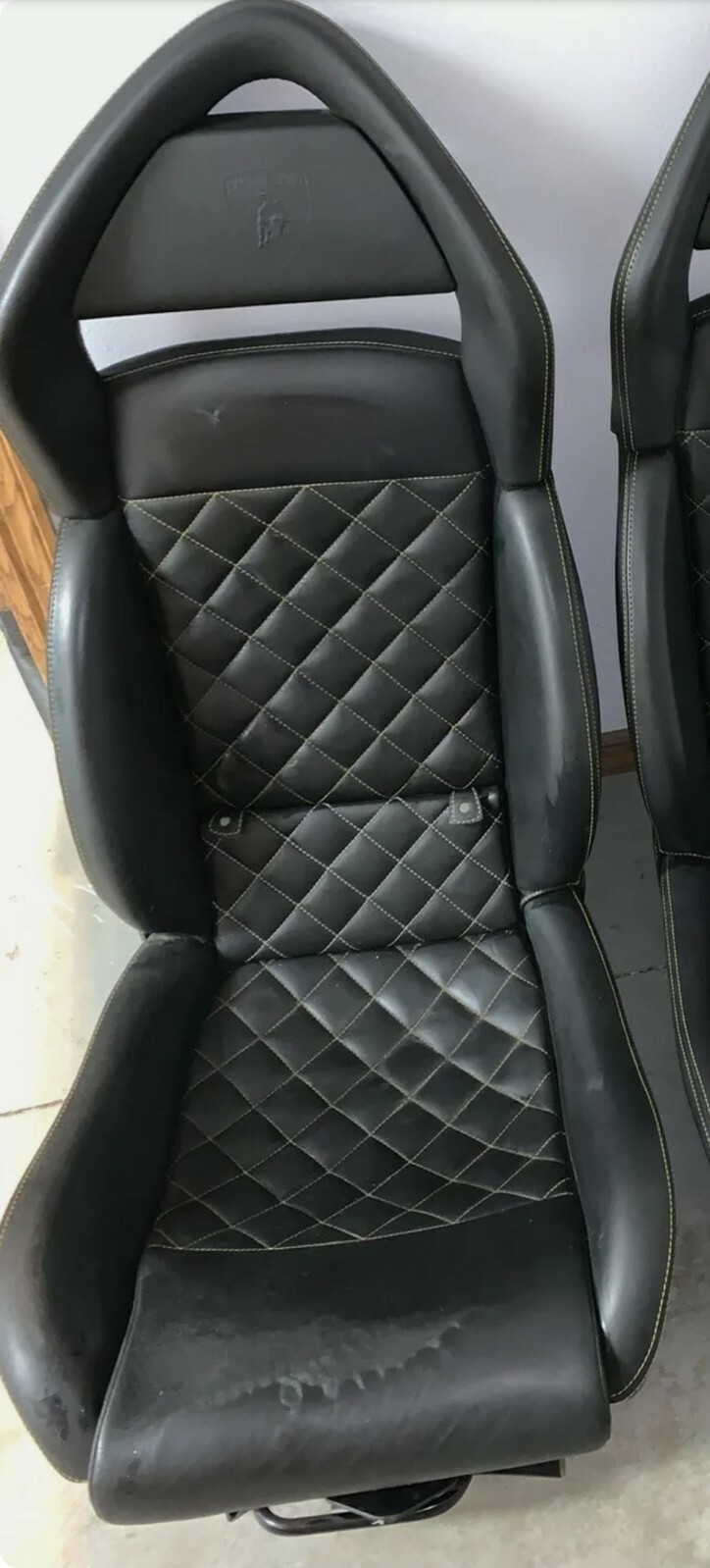 Q-Citura Yellow Stitch LAMBORGHINI MURCIELAGO LP640 SEAT OEM Passenger side Rh 