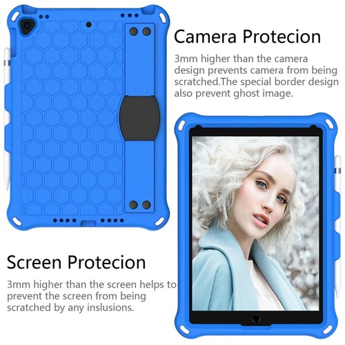 Rubber Stand Case Cover With Strap For iPad Mini Air Pro 1 2 3 4 5/6/7/8/9th Gen - Picture 24 of 84