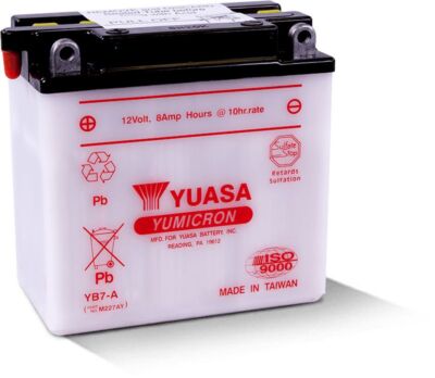Yuasa Conventional YB7A 12V Battery For HD Sportster 1000 XLCH 1970-78
