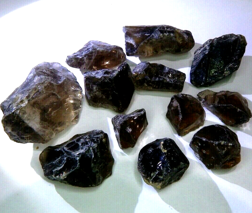 100ct Lot of Smoky Brown Quartz Rough Spar Crystals Natural Unheated Facet Grade - Picture 5 of 8