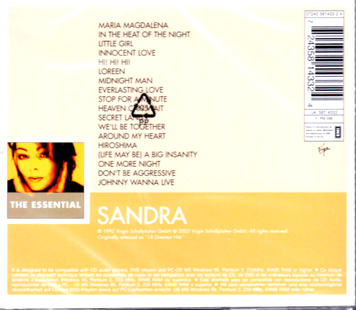 Friend　Ellyn Sanna　CD付き SANDRA the essential sandra CD NEU/OVP Sealed | eBay