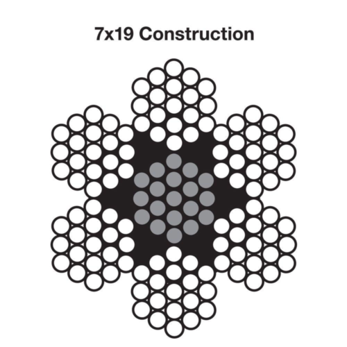 (200 ft) Everbilt Clear Vinyl Coated Wire Rope Steel Cable, 1/4" 5/16
