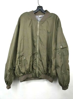 Check Your Style Womens Olive Green Zip Up Long Sleeves Bomber Jacket F