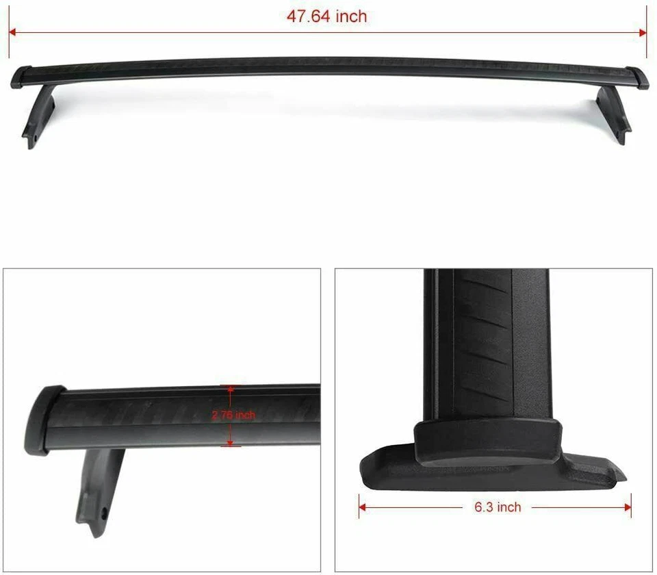 Barras transversales para rieles de techo de 2 piezas para Chevrolet Traverse 2018-2021 Foto 4 de 4