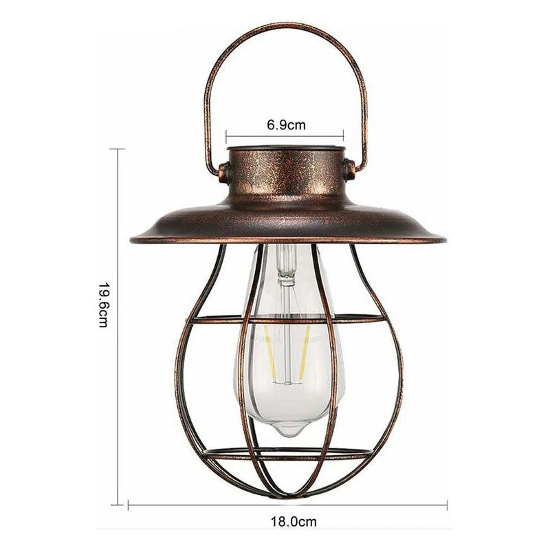 LED Solarlaterne hängend + Akku Laterne Dekolicht Laterne Solarlampe Laterne - Bild 2 von 4