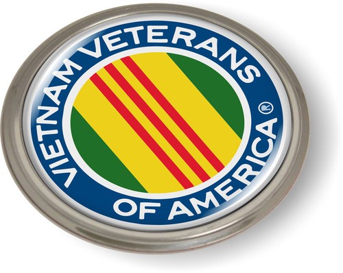 Emblem Car Sticker Chrome ROUND Bezel - Vietnam Veterans of America - Picture 12 of 17