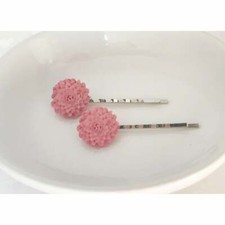 Pink Floral Hair Pins, Wedding Hair Pins, Womens Hair Pins, Flower Hair Pins, Br