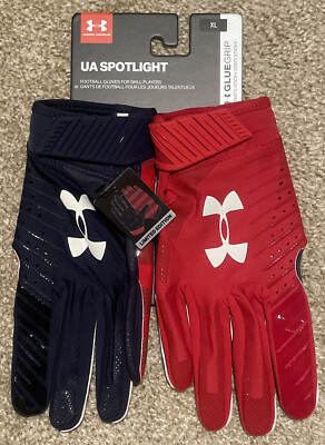 *LTD* UNDER ARMOUR UA SPOTLIGHT FOOTBALL GLOVES AMERICAN FLAG GLUE GRIP  HEATGEAR