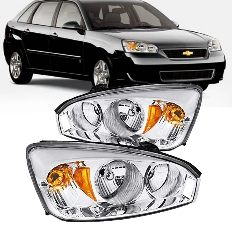 For 04-08 Chevy Malibu Headlights Lights Lamps Replacement Pair Set 2004-2008 - Image 2 of 4