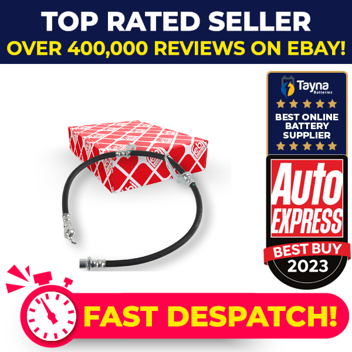 Brake Hose fits TOYOTA PREVIA ACR50 2.4 Front Left 2005 on 2AZ-FE Hydraulic Febi