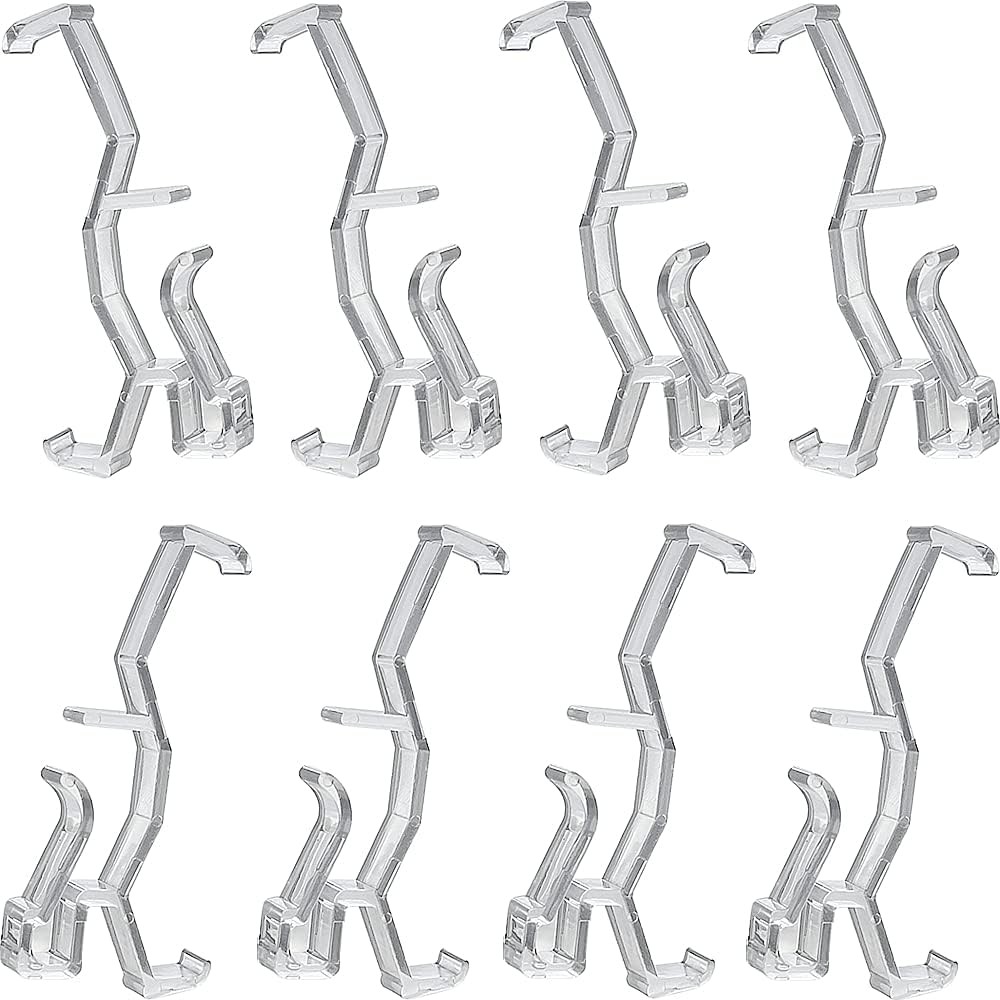 Valance Clips 10pcs 2.5'' Window Blinds Hidden Clip Clear Plastic for Horizonta