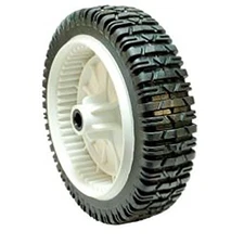 White Front Drive Self-Propel Wheel 8" x 2" with Gear Tread, 1/2" Bore, 53 Teeth