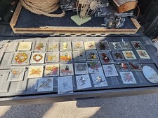 Lead Glass Wall Plaques 36 Total Mickey Mouse,mushrooms,strawberry Short Cake,