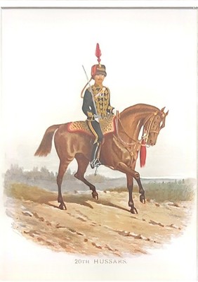 20. Husaren - 1890 Lithographie von Richard Simkin