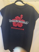 Chrome Hearts Honolulu Logo Graphic Print Black Cotton Crew Neck Tee L/XL NWT