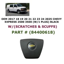 2017 18 19 20 21 22 23 24 2025 Chevy Express 2500 3500 driver wheel airbag BLACK