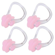 4 PCS Swimming Nose Clip Swim Plugs Silicone Training Adults Kids Sport