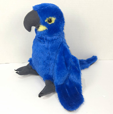 Wild Republic Hyacinth Macaw Parrot Plush Stuffed Animal Toy Small 10 Inch Blue