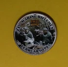 Colorized Kennedy Half Dollar World War II Iwo Jima 23rd Marine Riflemen HC24