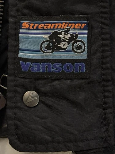 Vanson Leathers Streamliner Black Motorcycle Vest Quilted Lining Men 42 USA Made image 4