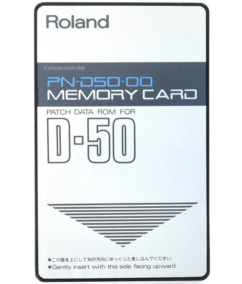 Roland D50 D550 ROM Card PN-D50-00 Sustain Group / Originale D50 Werkssounds
