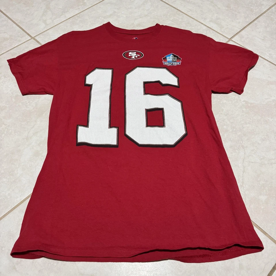 San Francisco 49ers Shirt Mens Medium NFL Football Joe Montana Hall of Fame - Image 2 of 4