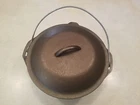Vintage Lodge 8DO Cast Iron Dutch Oven Pot w/ Handle 5 QT USA Made Camping