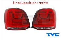 TYC 11-11487-01-2 Heckleuchte Rechts RüCklicht Hecklicht RüCkleuchte FüR VW