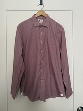 Thomas Mason J Crew Shirt Mens Sz L Red Gingham Checkered Long Sleeve Office