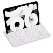 Bluetooth Keyboard for iPad Macally White